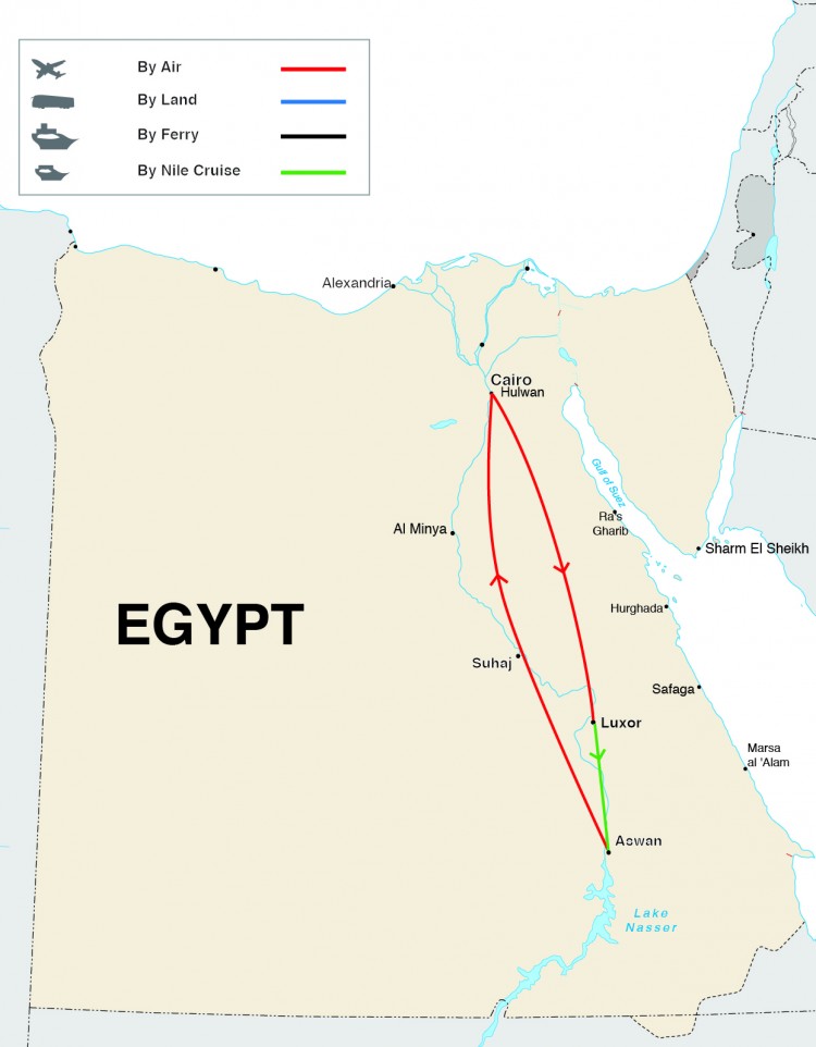 Explorando o Egito Mapa