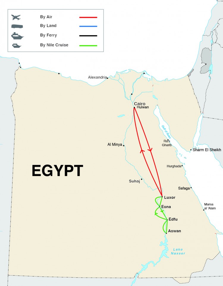 Miracles of Nile Tour Map