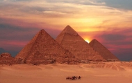 Sunset at Pyramids